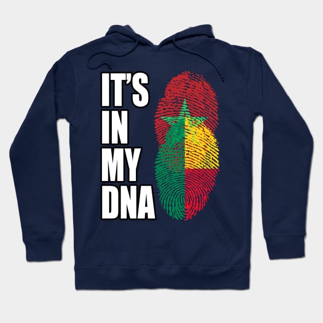 Benin And Moroccan Mix DNA Flag Heritage Hoodie by Just Rep It!!